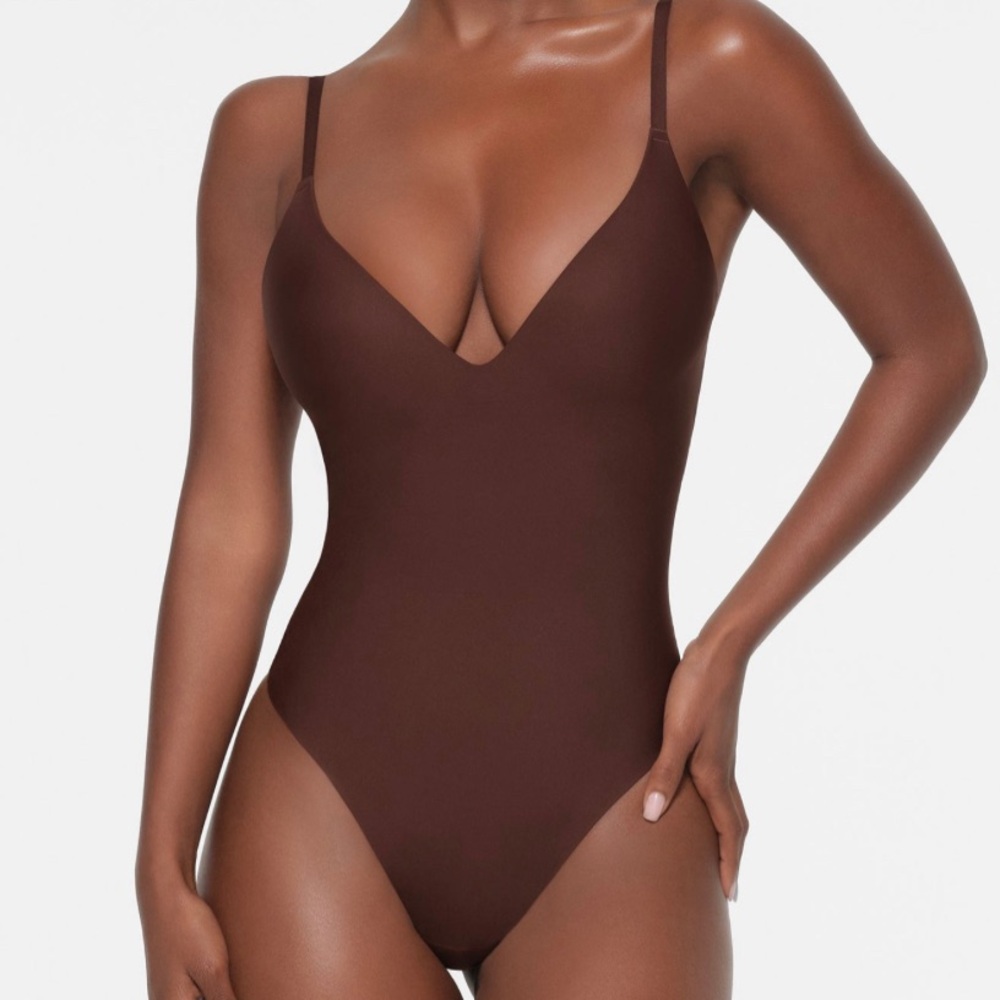 SKIMS Chocolate Brown Bodysuit